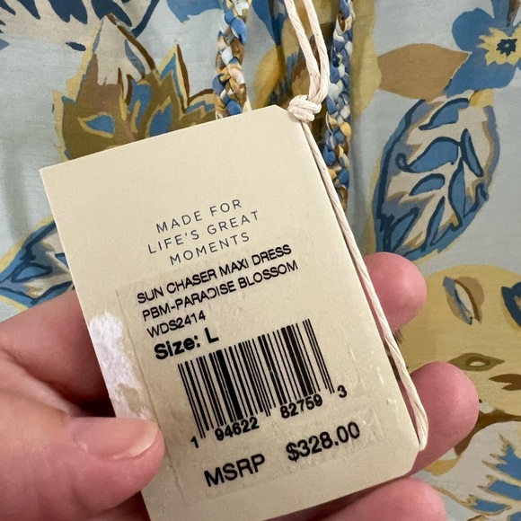 Faherty Sun Chaser Tiered Maxi Sundress - Size L - NWT - Picture 7 of 11